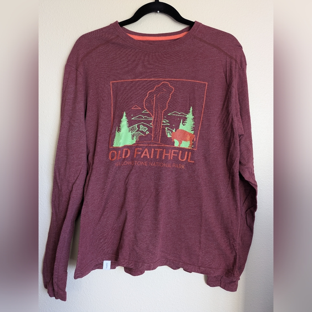 Kastlfel Maroon Long Sleeve Old Faithful Shirt Size L